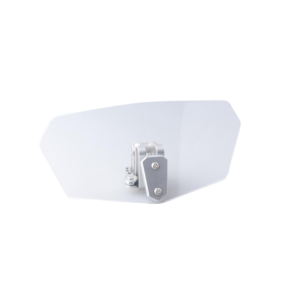 Universal Motorcycle Clip On Wind Deflector Windshield Windscreen Grey