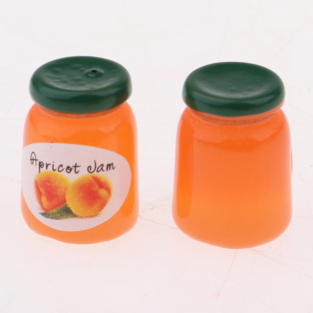 1/12 Dollhouse Miniature Apricot Jam Bottle Groceries Food Kitchen Accessory