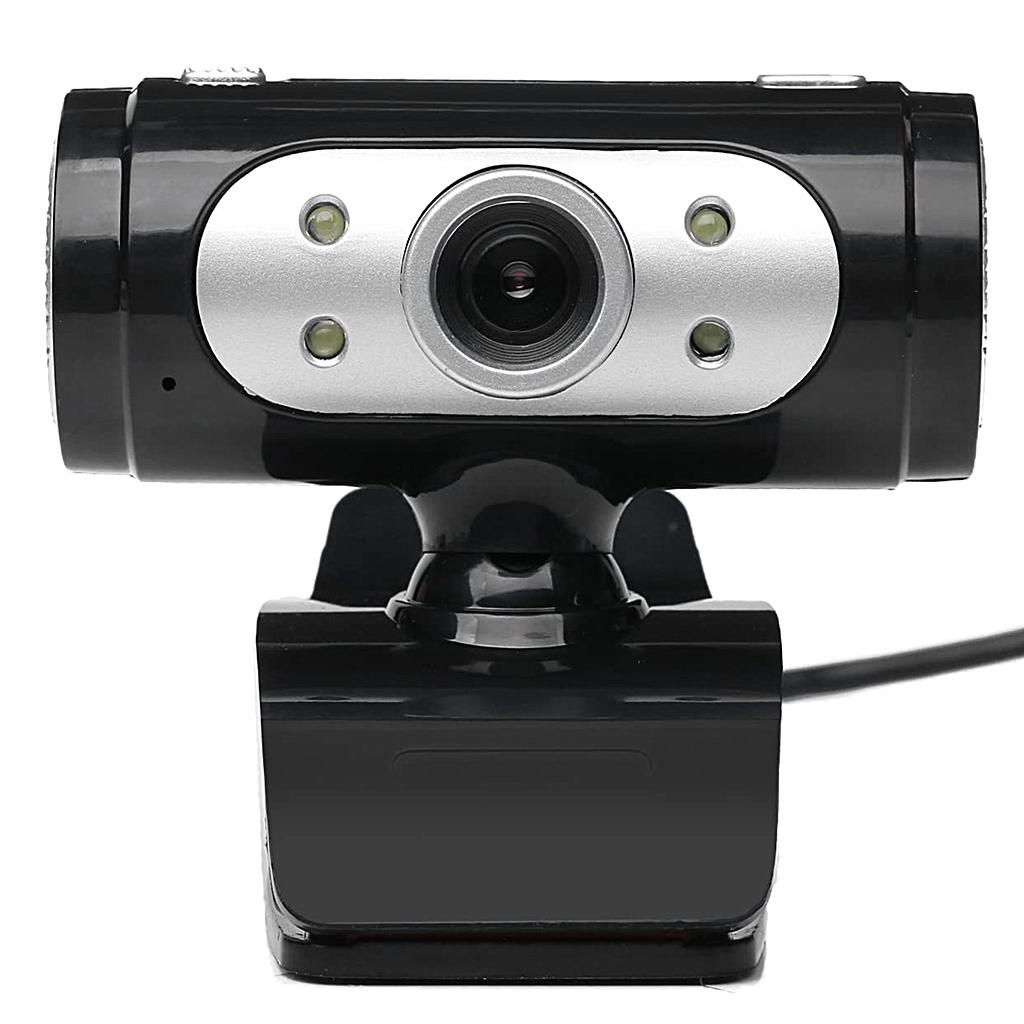 USB2.0 Computer PC Webcam Camera with Microphone Mic Silver