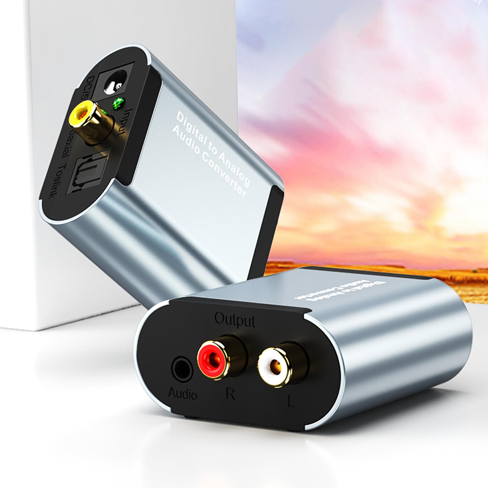 Digital Optical to Analog Analogue Audio Converter with Coaxial cable