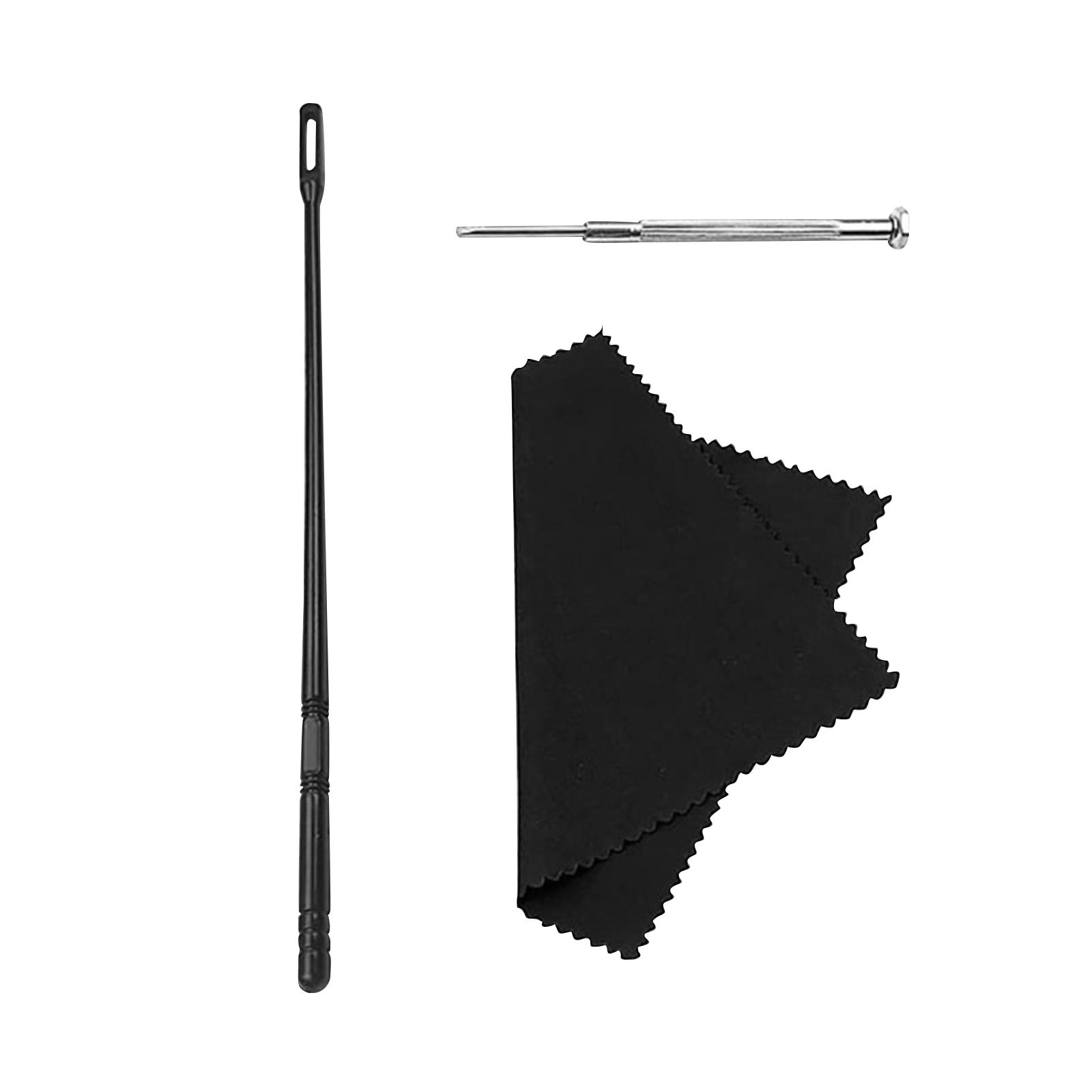 Flute Cleaning Kit Cleaning Rod Stick Flute Polishing Cloth Trumpet Cleaner