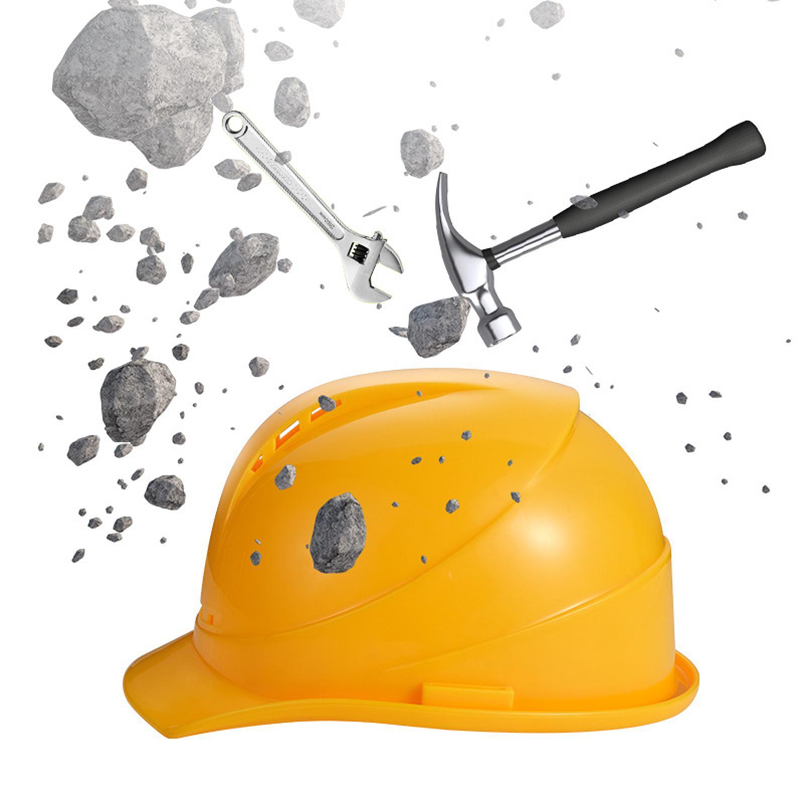 Hardhats Protective Protection Vented Ventilation Construction Safe Helmet yellow