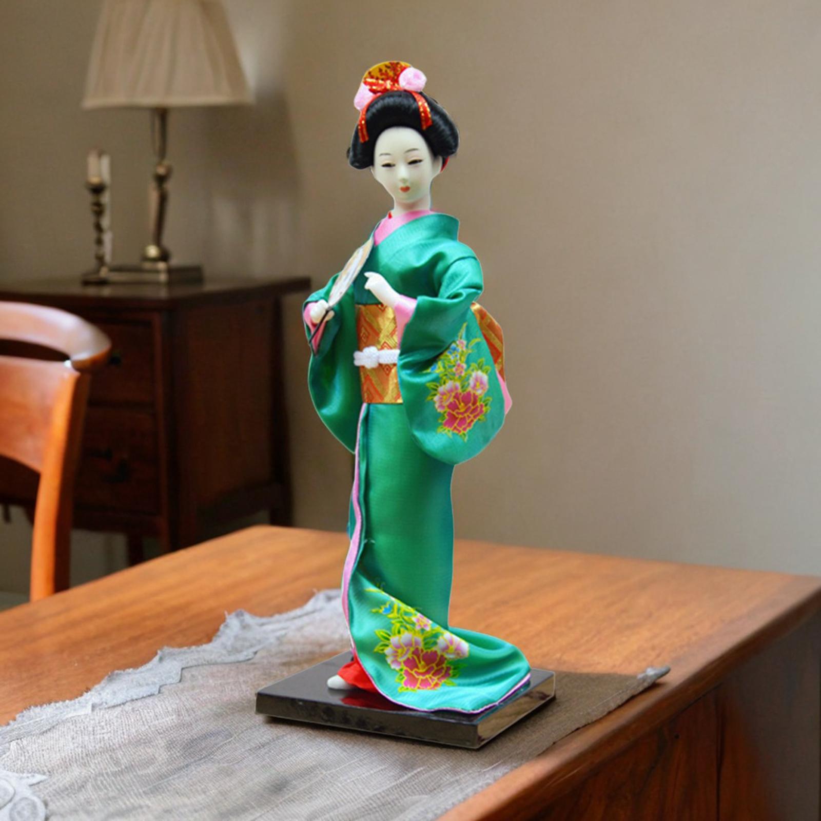 Ethnic Japanese Geisha Dolls Vintage Style Asian for Shelf Decor style C