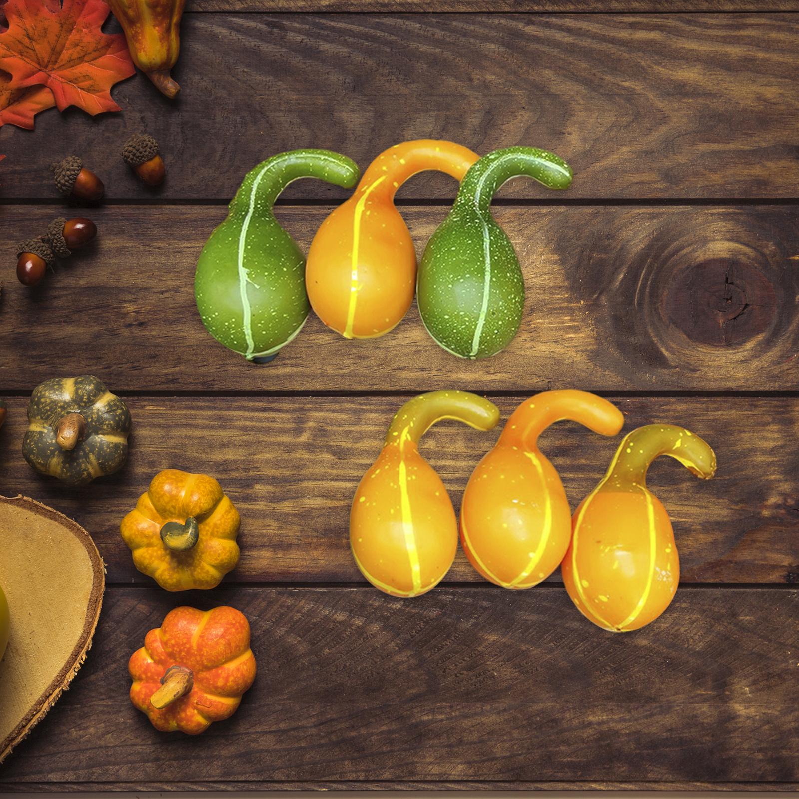 Artificial Harvest Pumpkins Halloween Vegetable Model Durable Assorted Color Style B