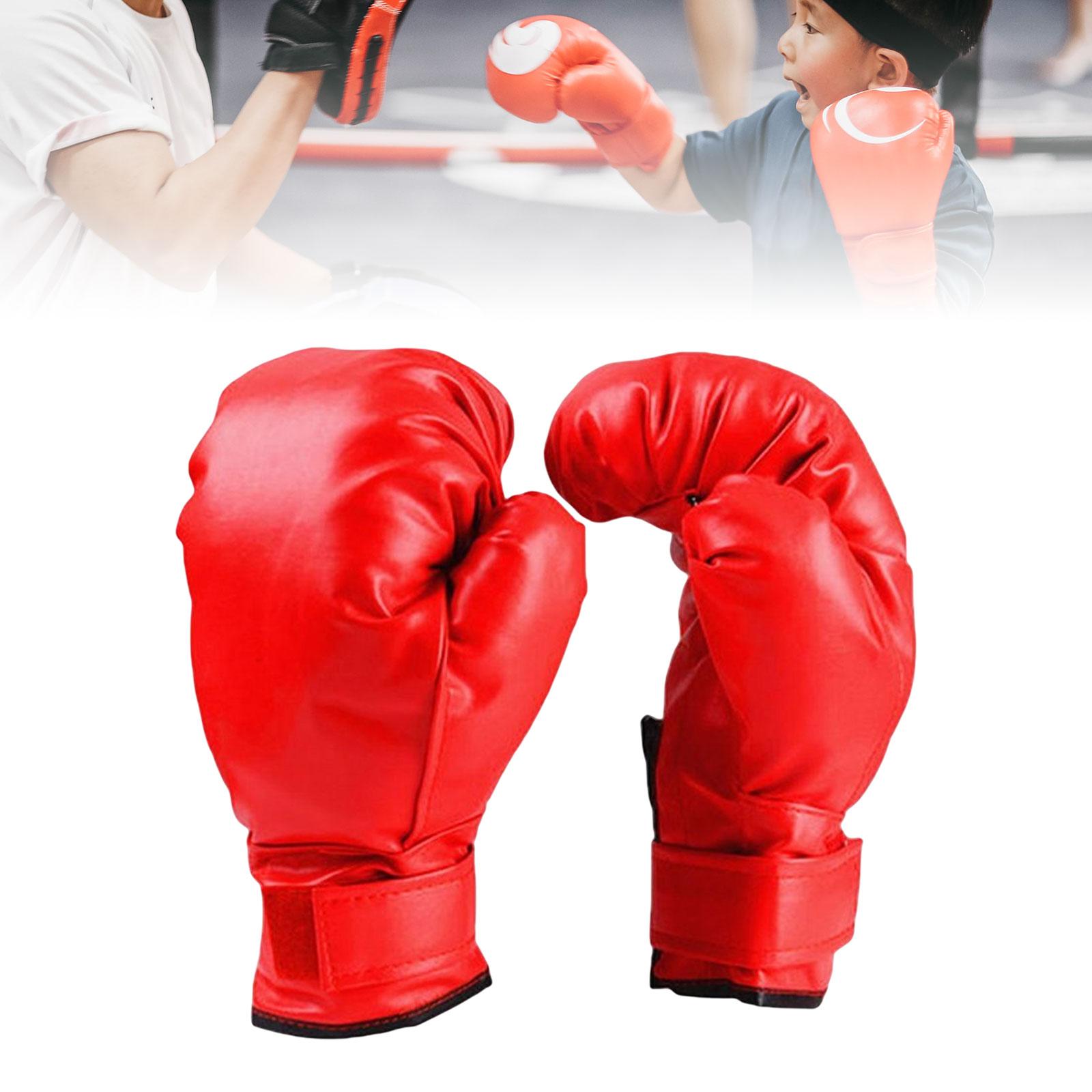 Mma Gloves Fitness Martial Arts Breathable Adult Children Kick Boxing Gloves Red Child