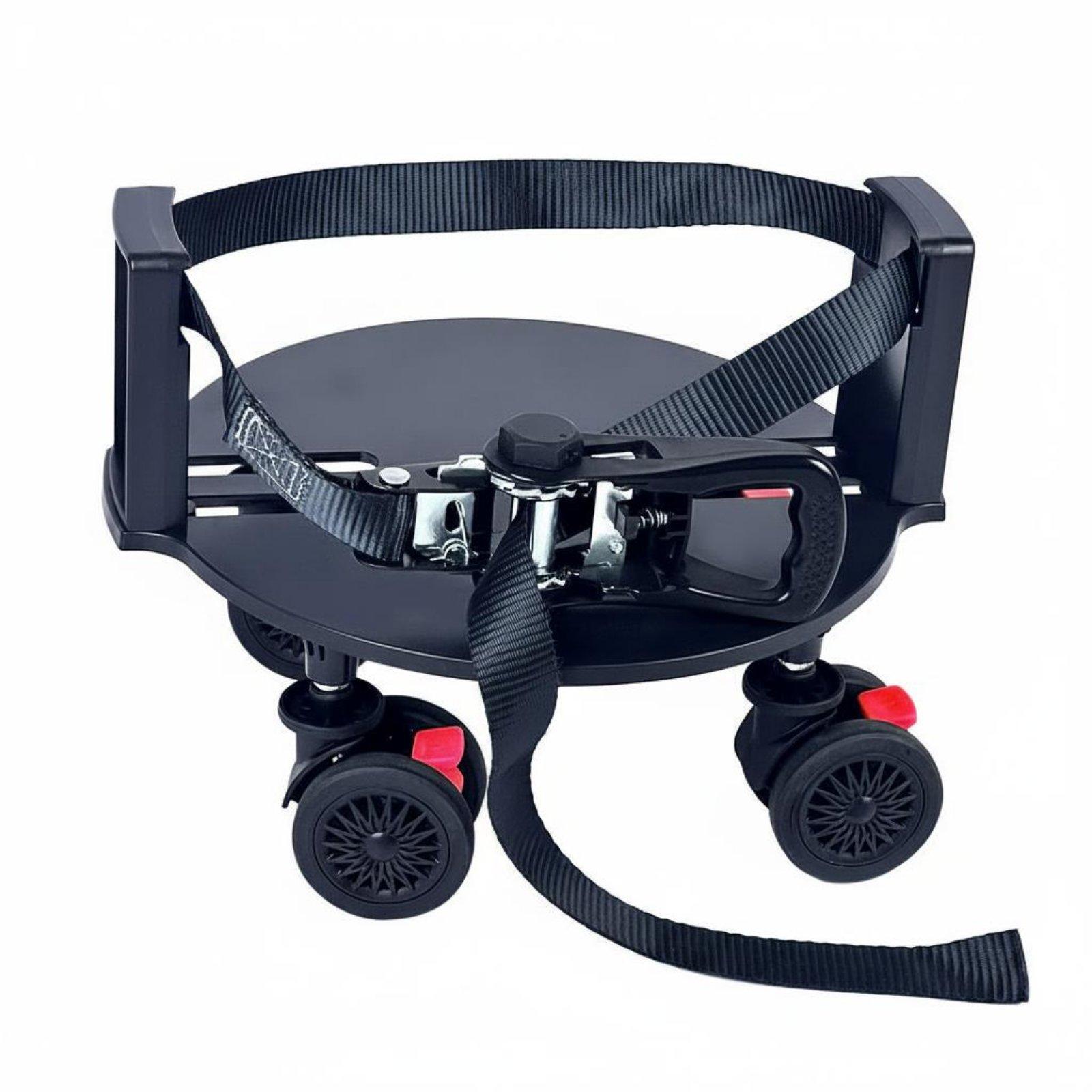 Golf Bag Wheel Base Swivel Wheels Rolling Golf Bag Stand Wheeled Sports Accessory Black