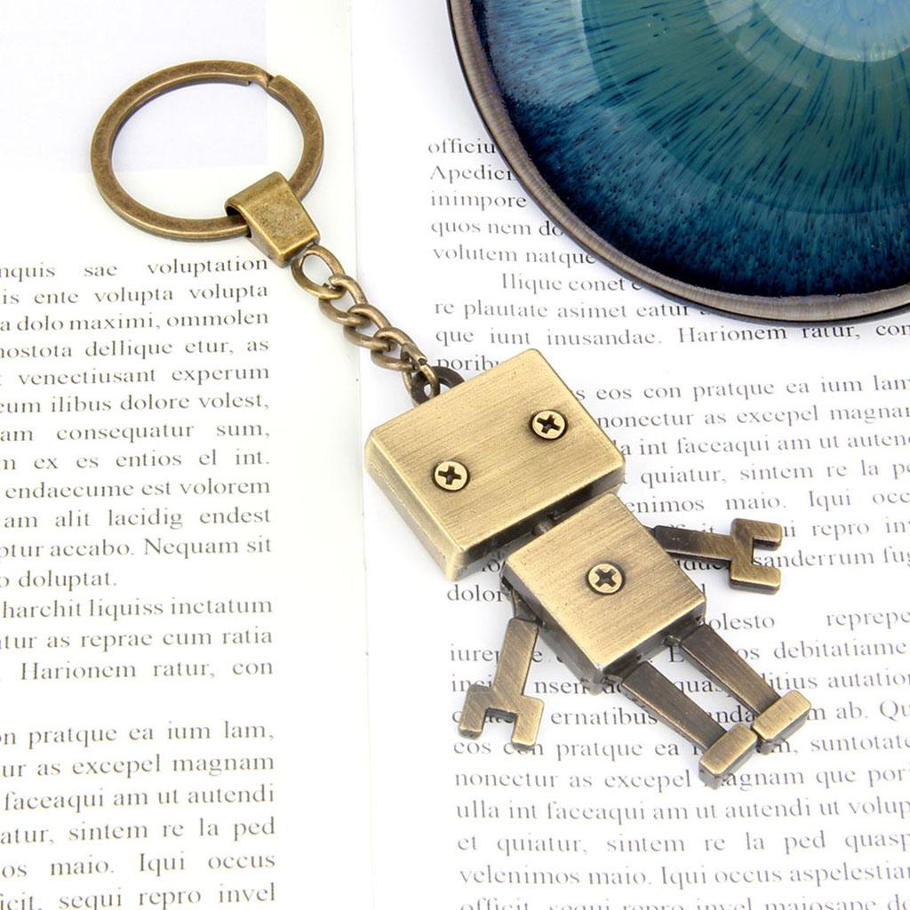 Retro style creative exquisite robot bag pendant key chain