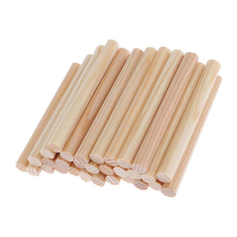 30pcs 50/60mm Round Wooden Sticks Rod Dowel for DIY Wood Modelling Art ...