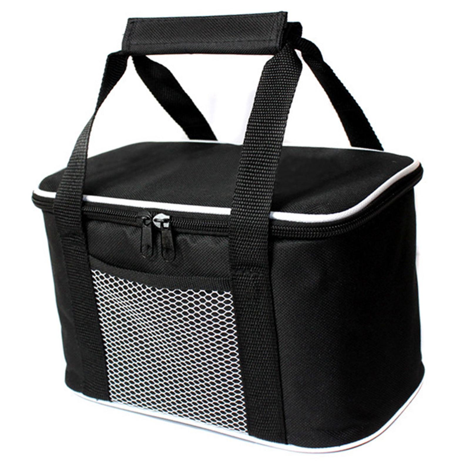 Insulated Lunch Ice Bag Lunch Box for Office Vacation Traveling Black