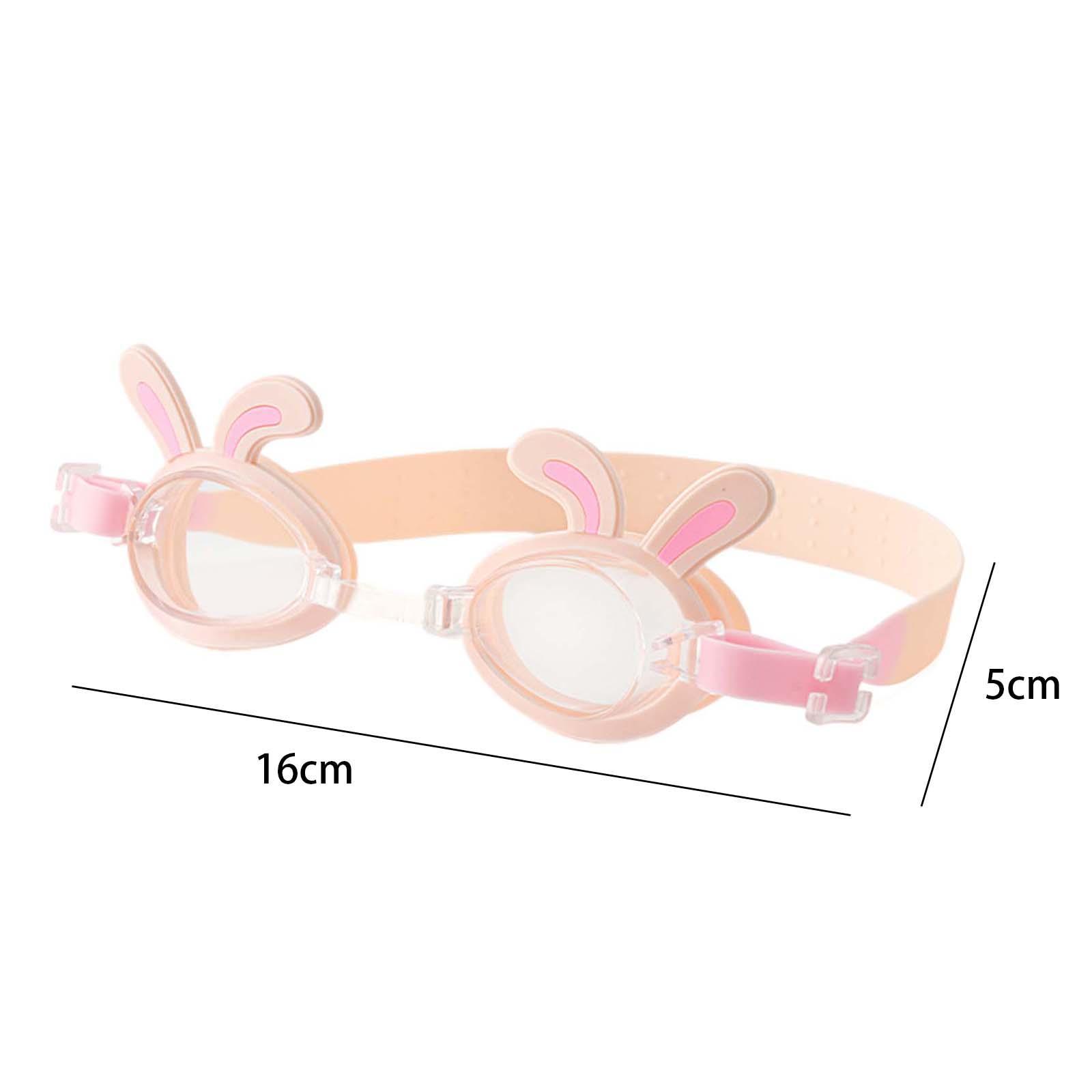 2xCartoon Animal Kids Swimming Goggles Clear View Portable Lightweight Eyewear