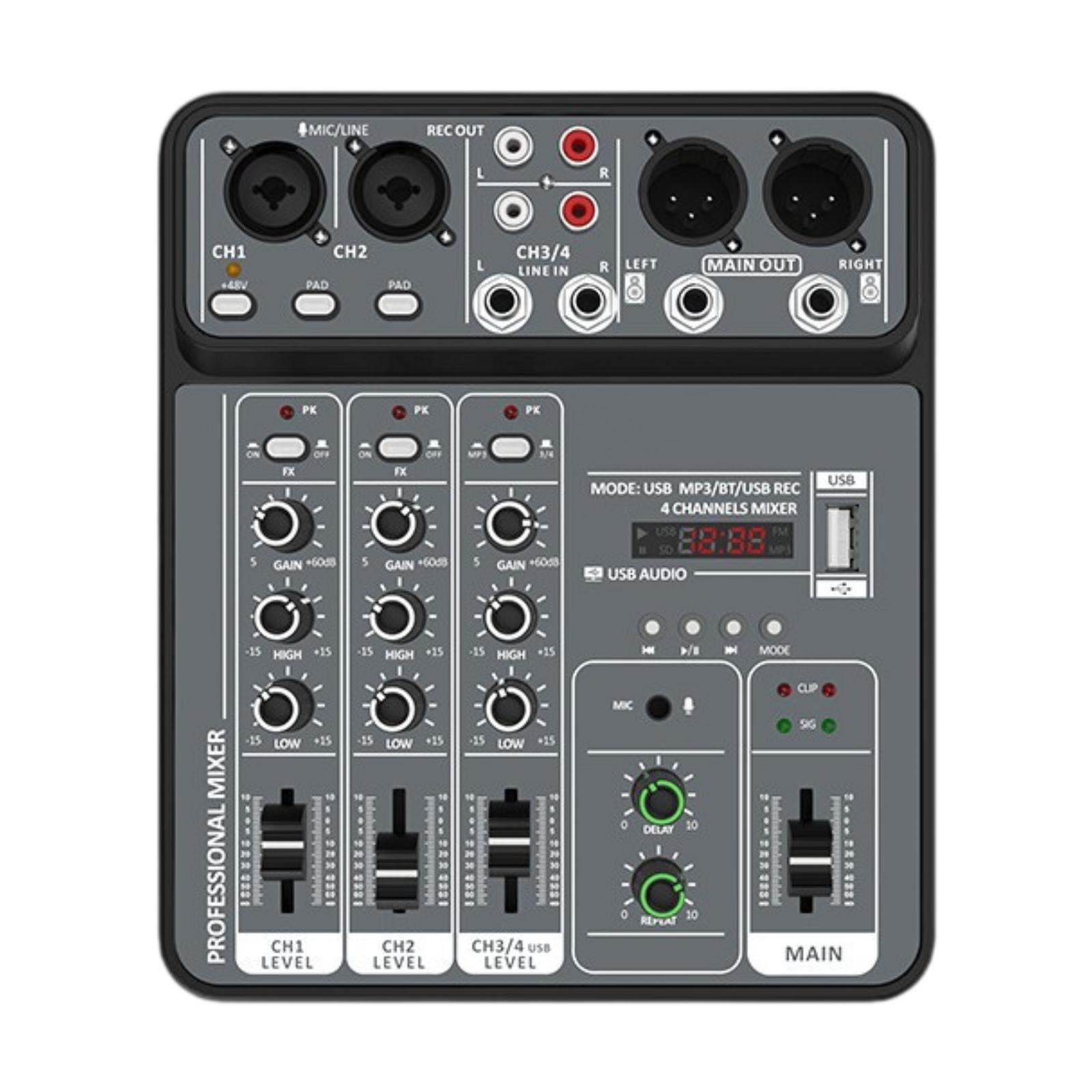 4 Channel USB Mixer