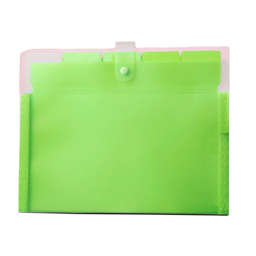 Expanding File Folder Accordion Document Filing Organizer Bag Green