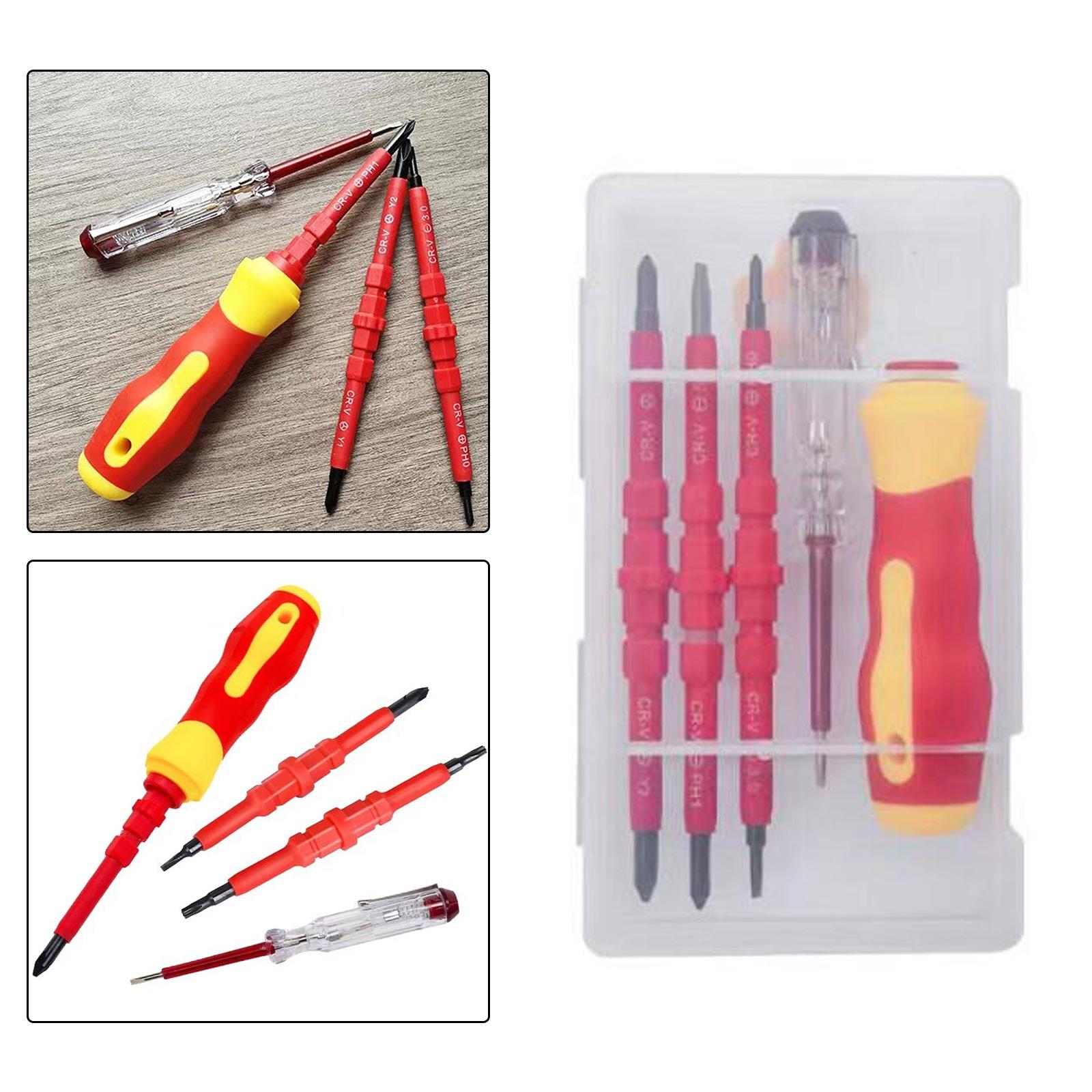 Insulated Electrician Screwdriver Set Convenient Home Repair Screwdriver Bit