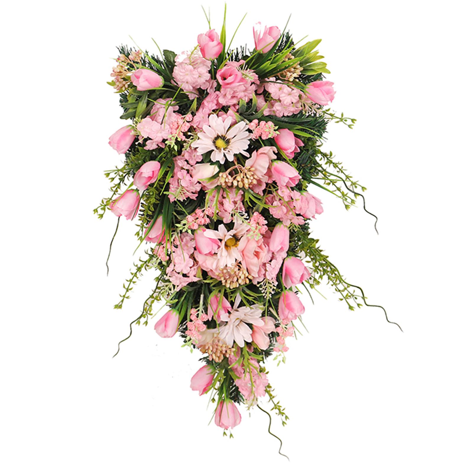 Floral Swag Wall Hanging Pink