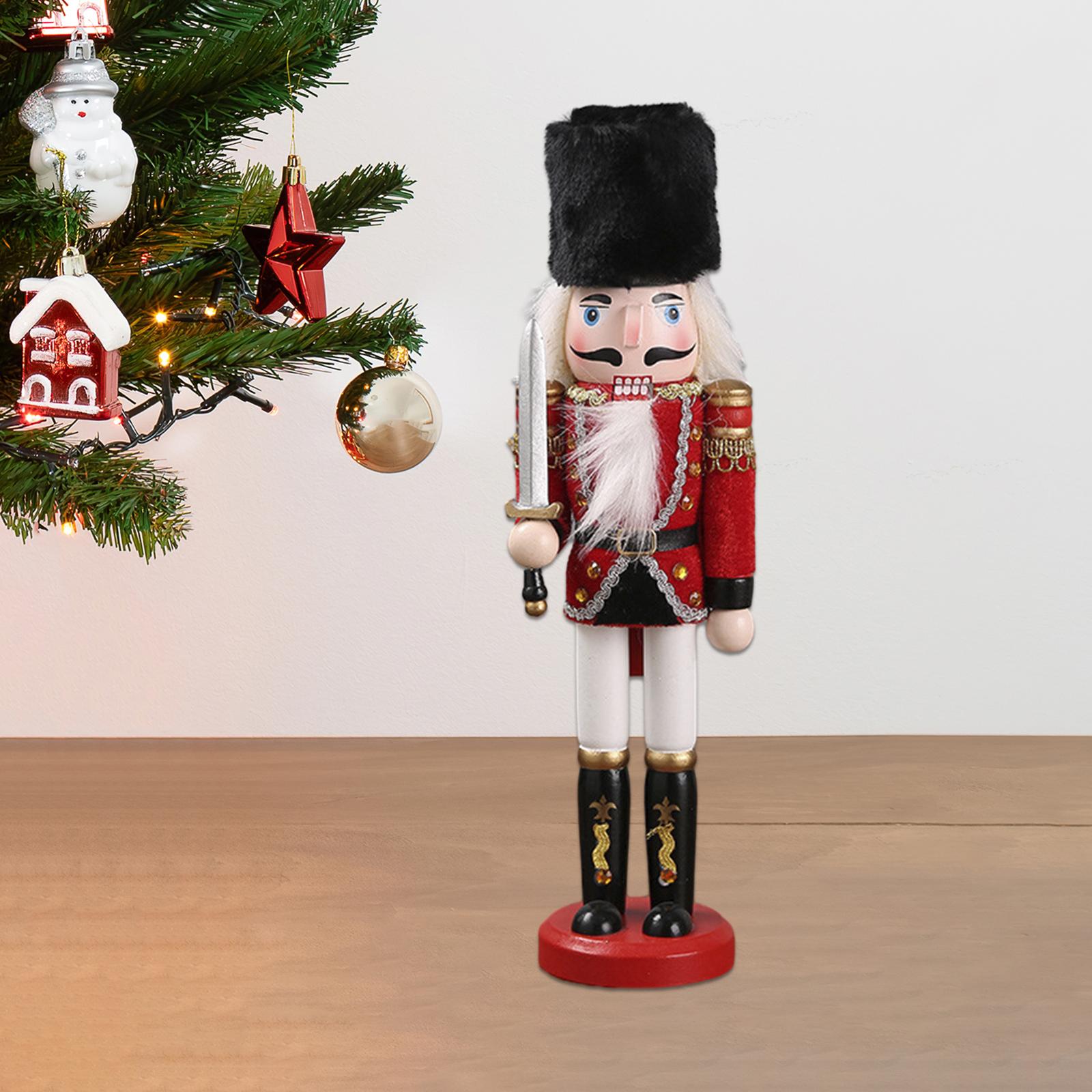 Christmas Nutcracker Ornament Cartoon Puppet for Festivals Fireplace Desktop