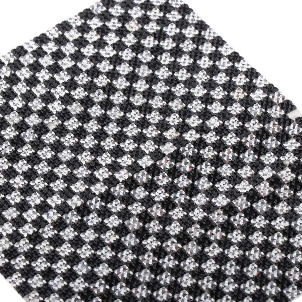 2x1/12 Dollhouse Wallpaper Mosaic Floor Covering With Self Adhesive Black