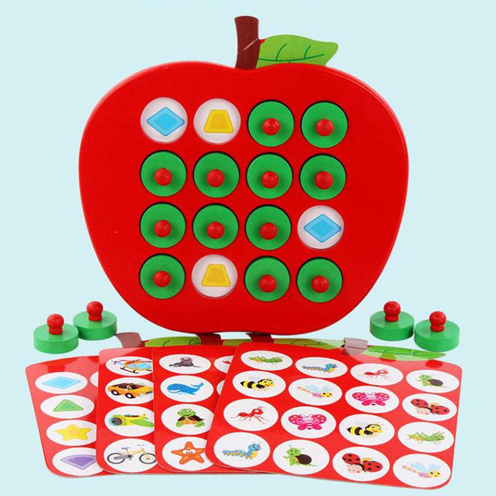 Wooden Memory Chess for Kids Boys Girls Cognitive Ability Toys