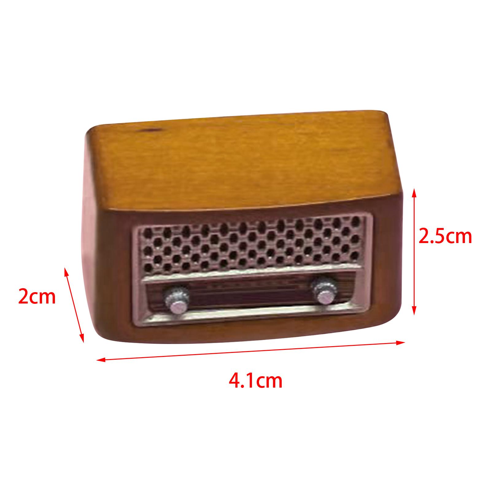2xSimulation 1:12 Scale Radio Home Doll House Scenery Furniture Oranments Coffee
