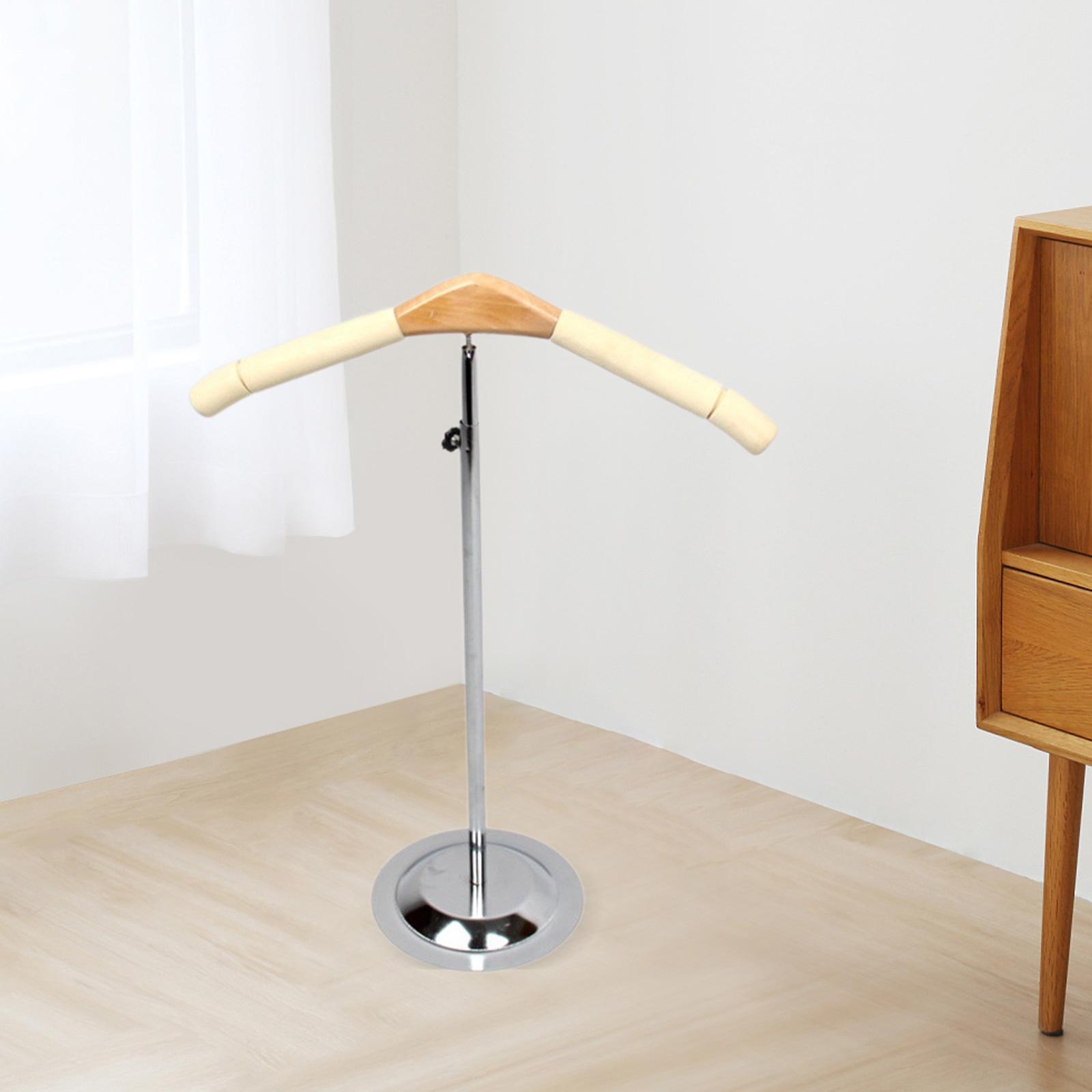 Clothing Display Stand T Shaped Sturdy Clothes Hanger for Garment Dress Coat Length 32cm Beige