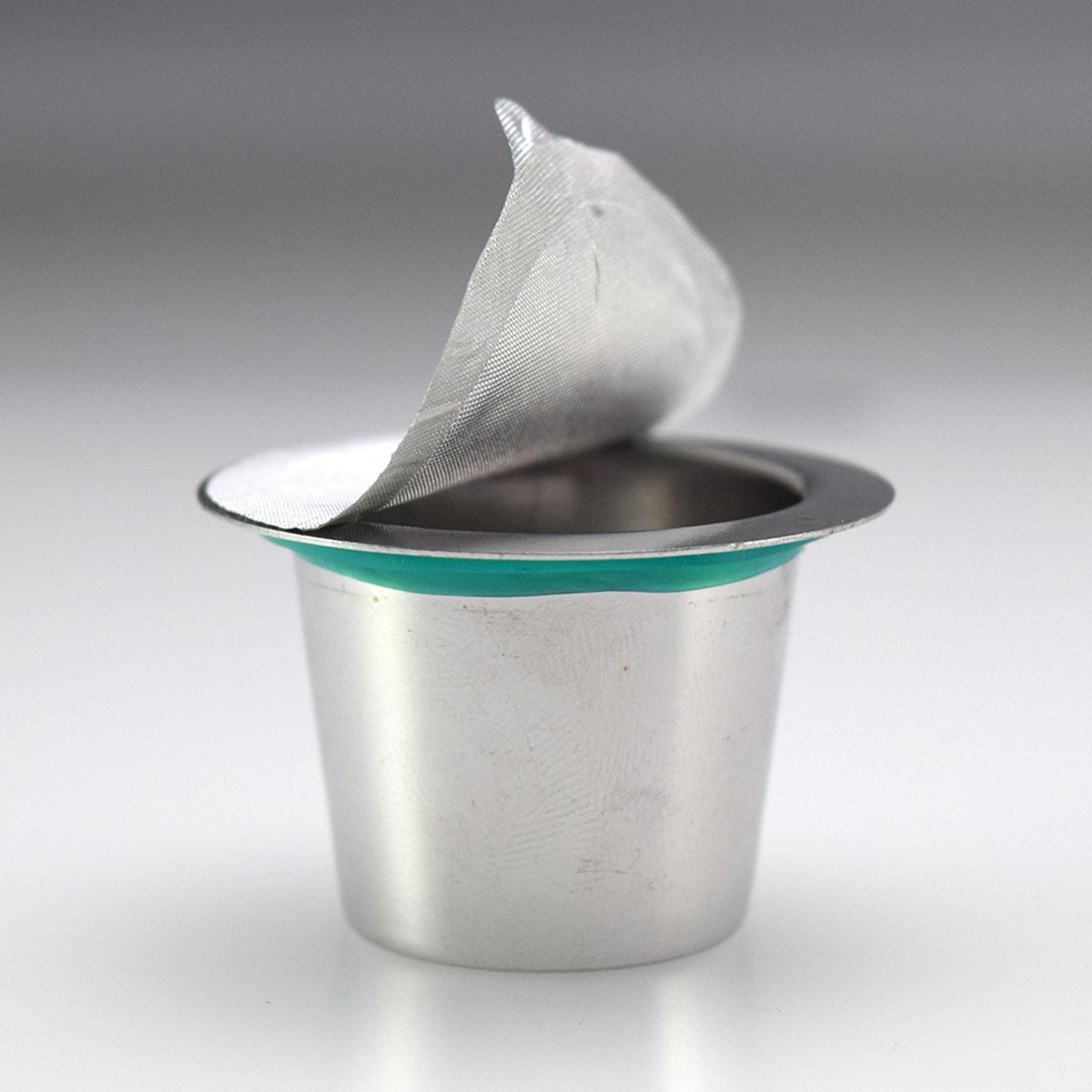 Coffee Capsule Coffee Pod w/ Lid & Coffee Tamper Refillable & Reusable