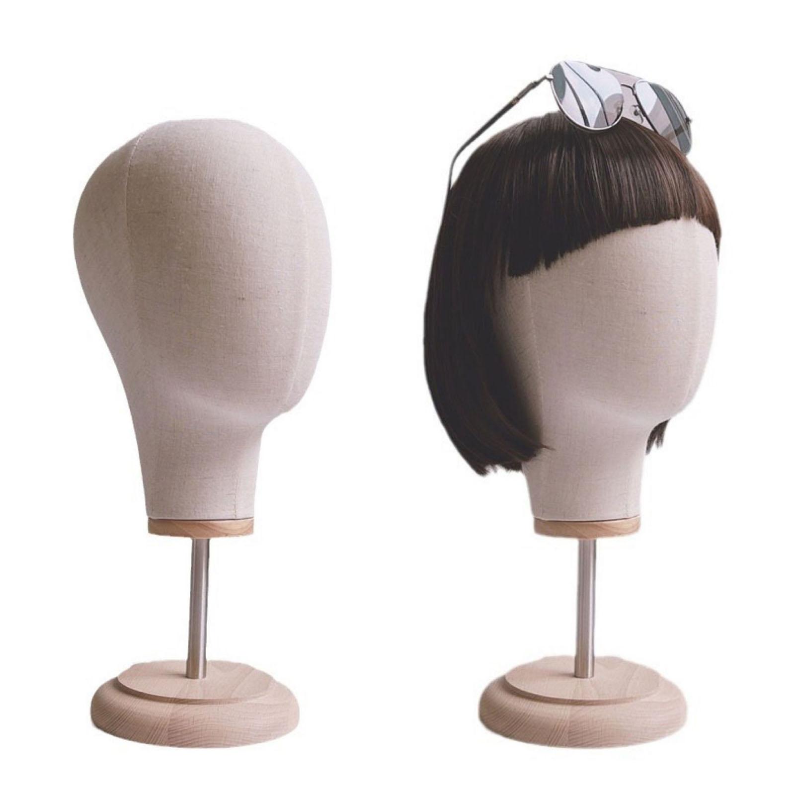 Mannequin Head Model Wig Hat Display Holder for Shopping Mall Styling Drying Beige