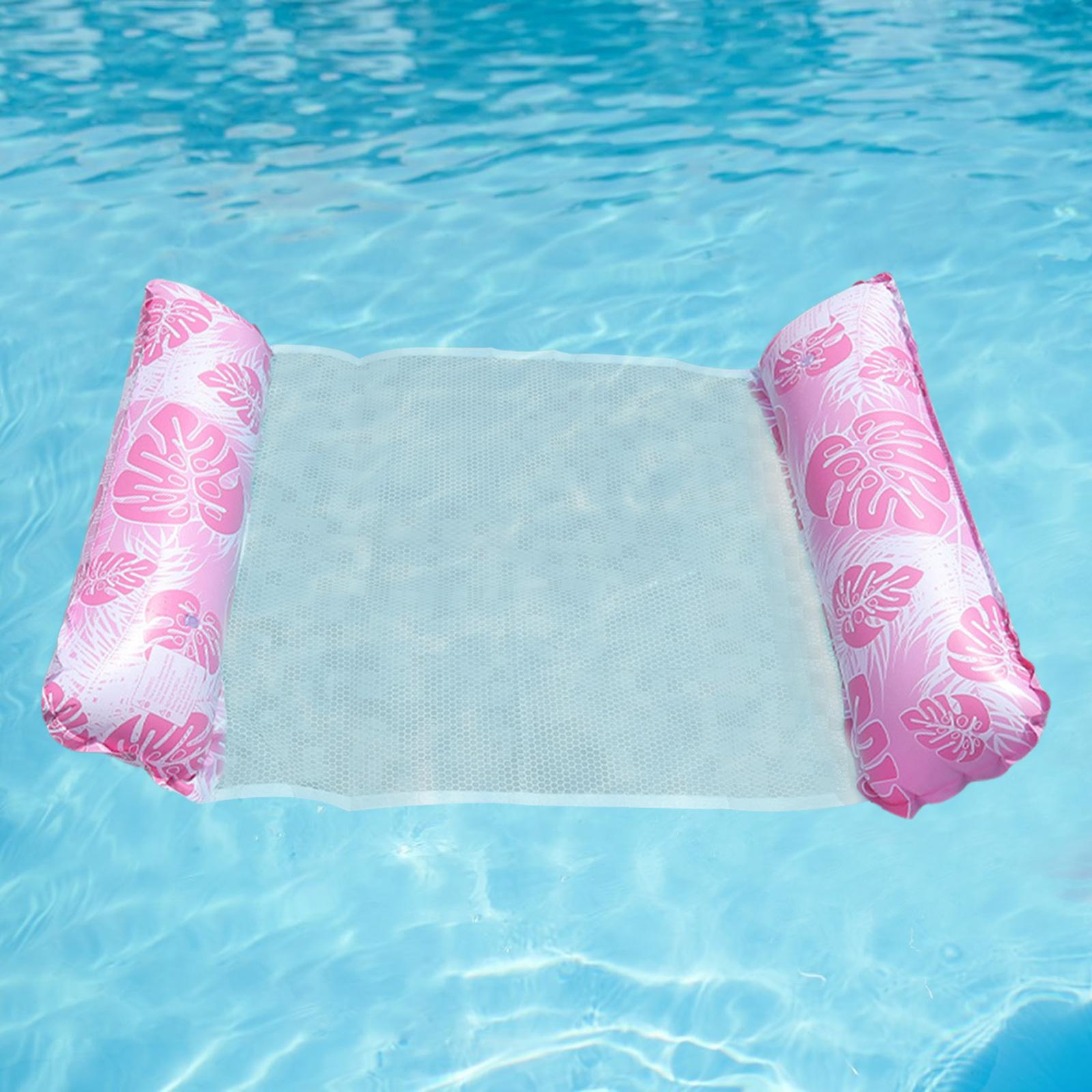 Inflatable Hammock Lightweight Mesh Lounge Chair for Traveling Yard Vacation Pink