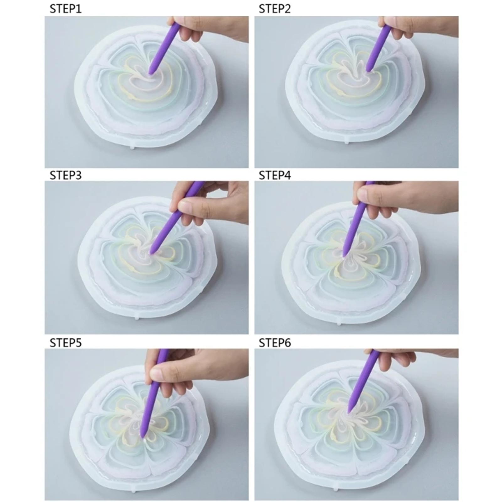 8x Silicone Stirring Rod Jewelry Making Paint Epoxy Liquid Resin Mixing Tool